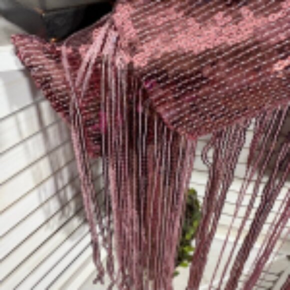 NWT Hot Topic Taylor Swift style Sequin Fringe Blazer Tassel Barbie Pink sz S/M - Picture 13 of 15